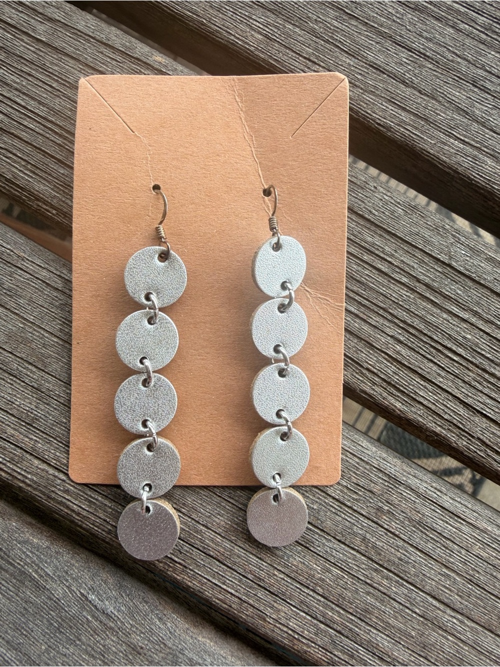 Silver Disc Dangle Earrings - Women Jewelry